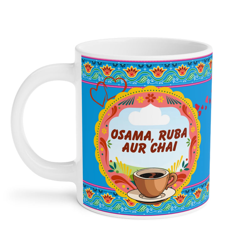 Stack of various viral desi and friendship mugs Desi Vibes store