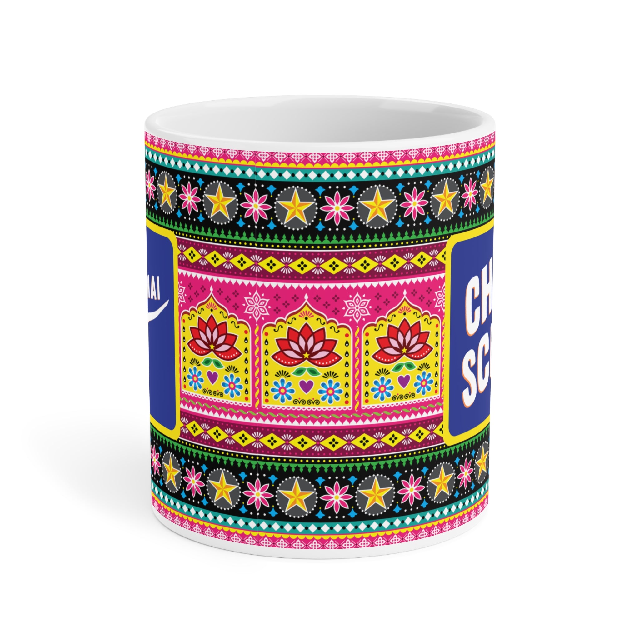 “Chai Scene On Hai ceramic mug – 11oz desi coffee and tea cup”

“Funny chai lover mug with bold desi quote”

“Durable ceramic coffee cup with quirky Chai Scene On Hai design”

“Gift mug for tea and coffee lovers – cultural desi design”

“11oz ceramic mug with fun chai-inspired print”